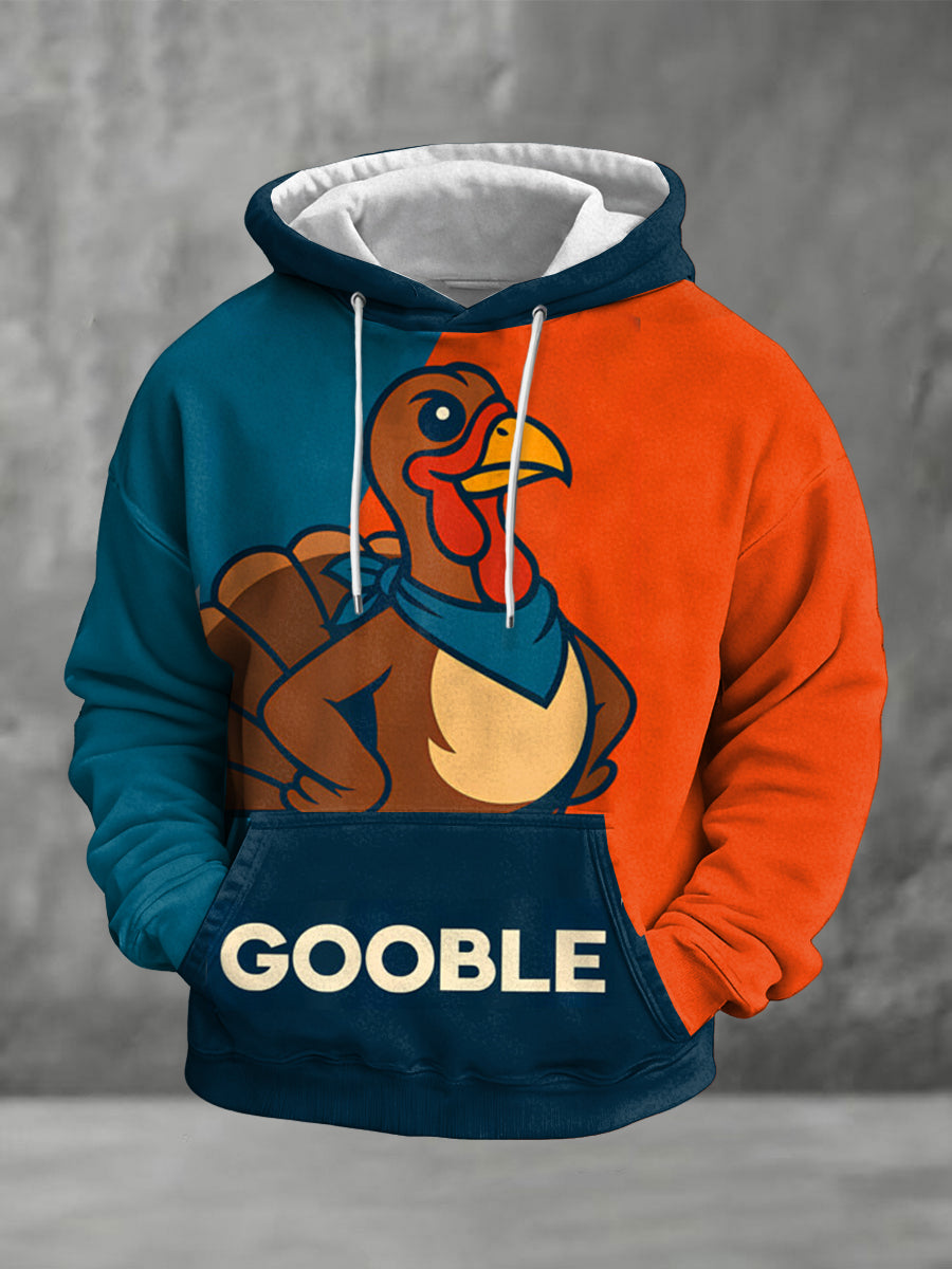 Men's Resist Thanksgiving Printed Hoodie with Pocket
