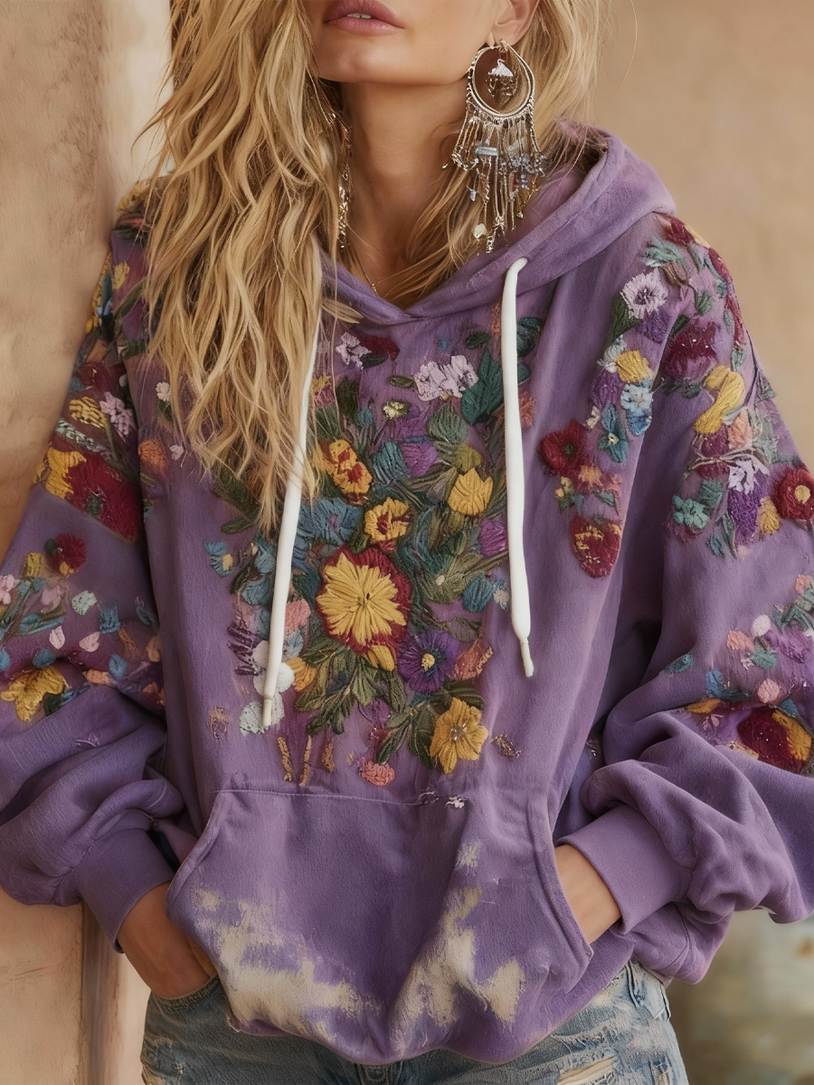 Women's Floral Bohemian Print Top