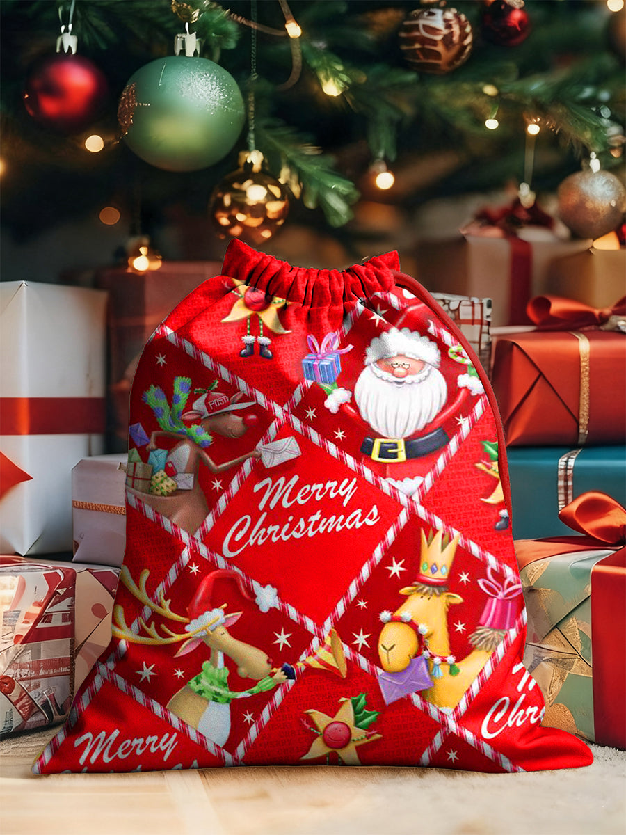 Christmas Printed Retractable Shoulder Bag