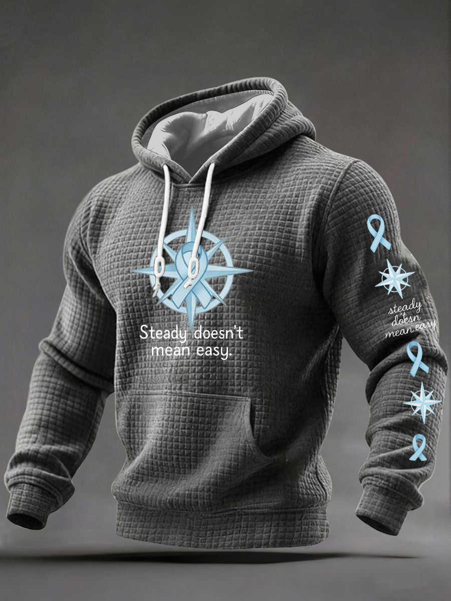Men's Prostate Cancer Awareness Printed Casual Hoodie