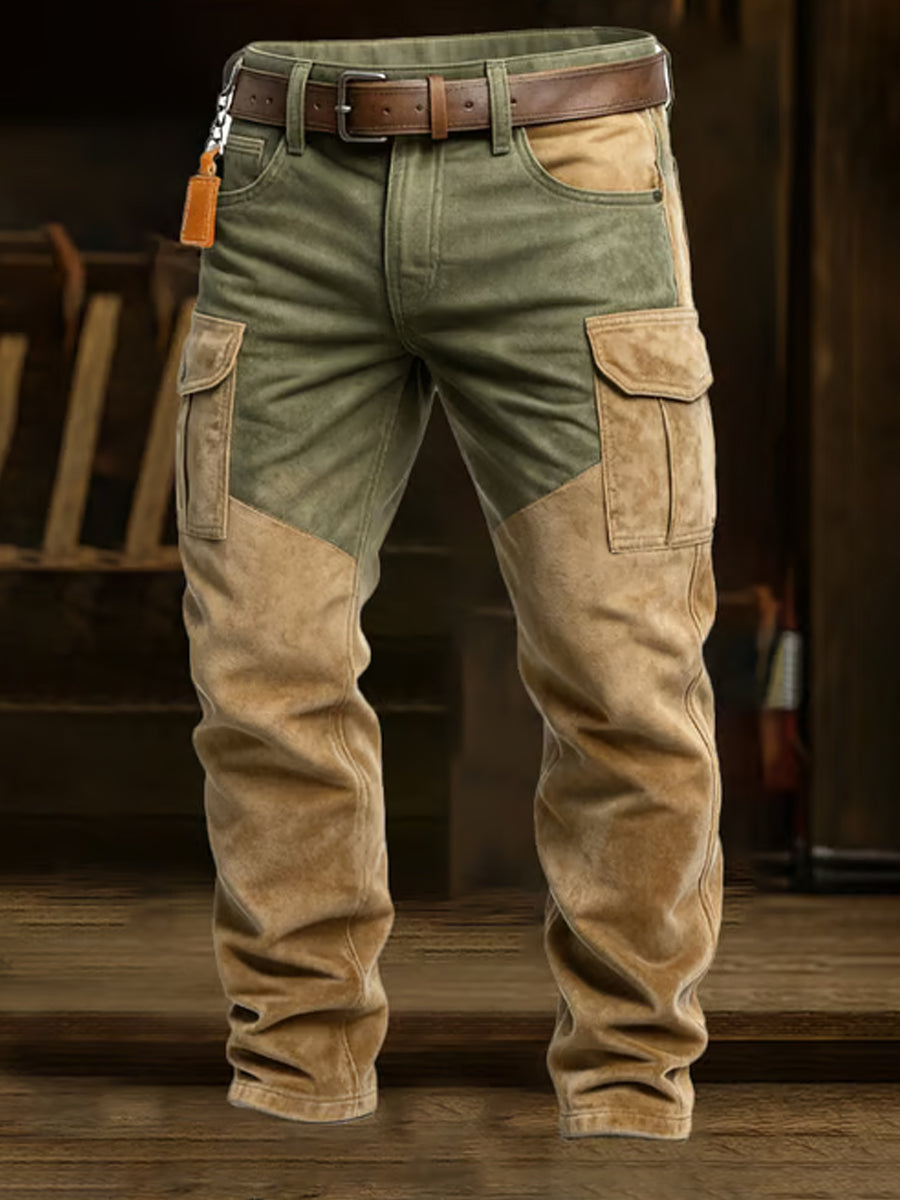 Men's Retro Business Style Casual Work Trousers