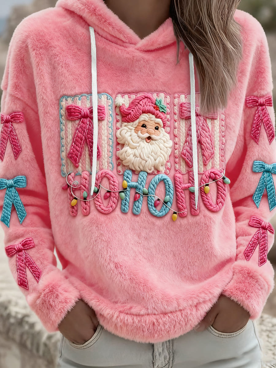 Women's Merry Christmas Flannel Hoodie