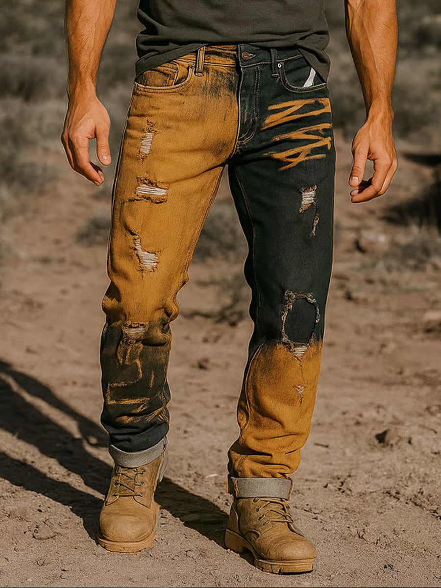 Men's Retro Business Style Casual Work Trousers