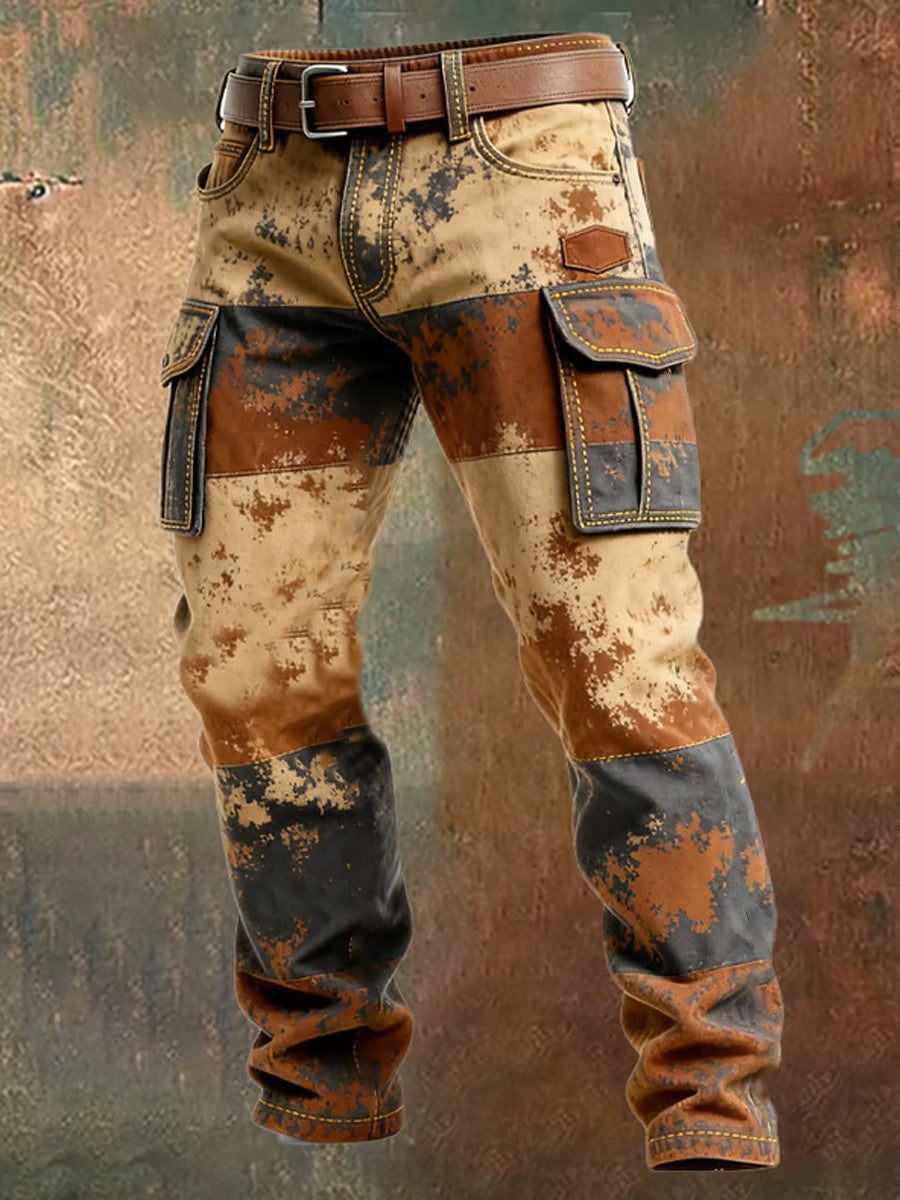 Men's Retro Business Style Casual Work Trousers