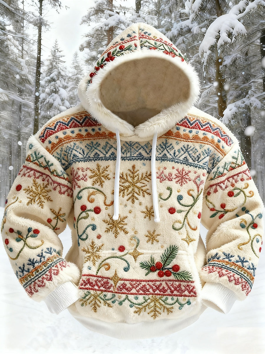 Men's Retro Christmas Casual Comfort Flannel Sweatshir