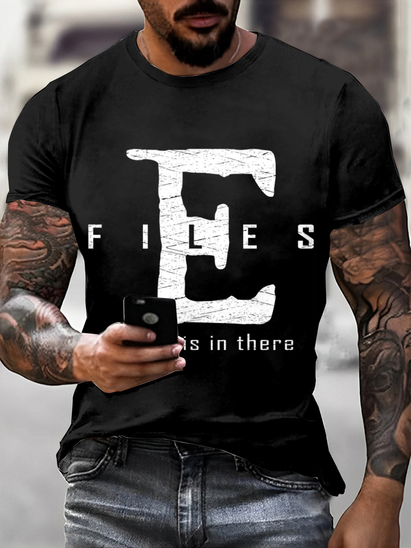 Men's Release Epstein Files Printed Vintage Fashion Loose Short Sleeve T-Shirt