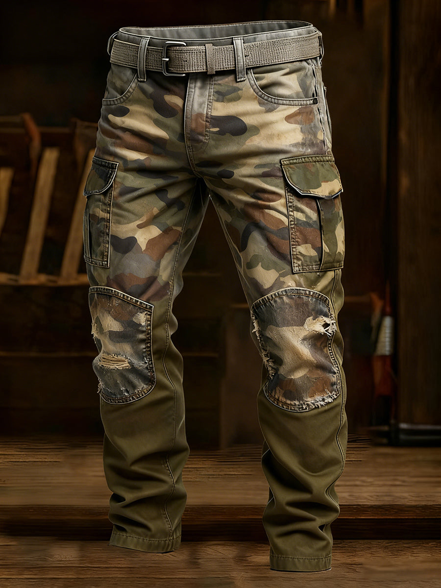 Men's Retro Business Style Casual Work Trousers