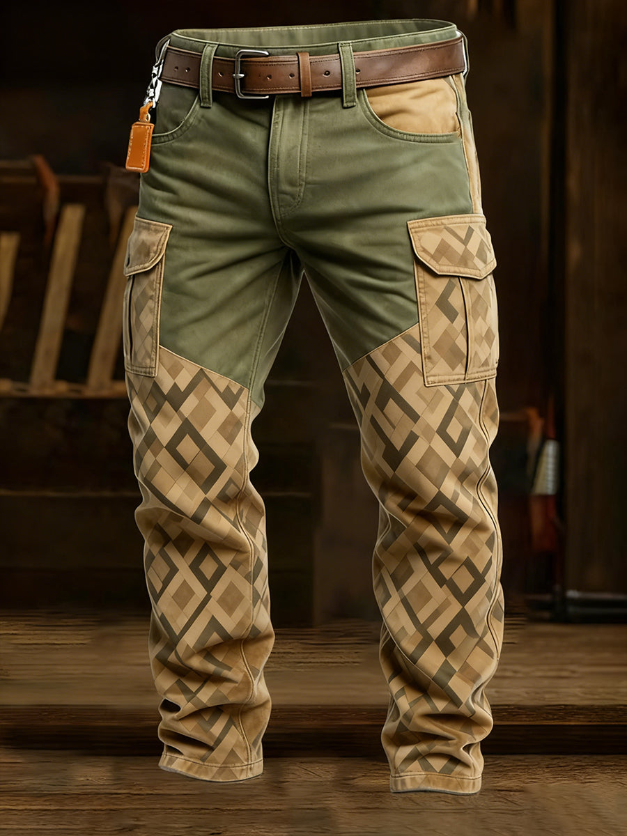 Men's Retro Business Style Casual Work Trousers