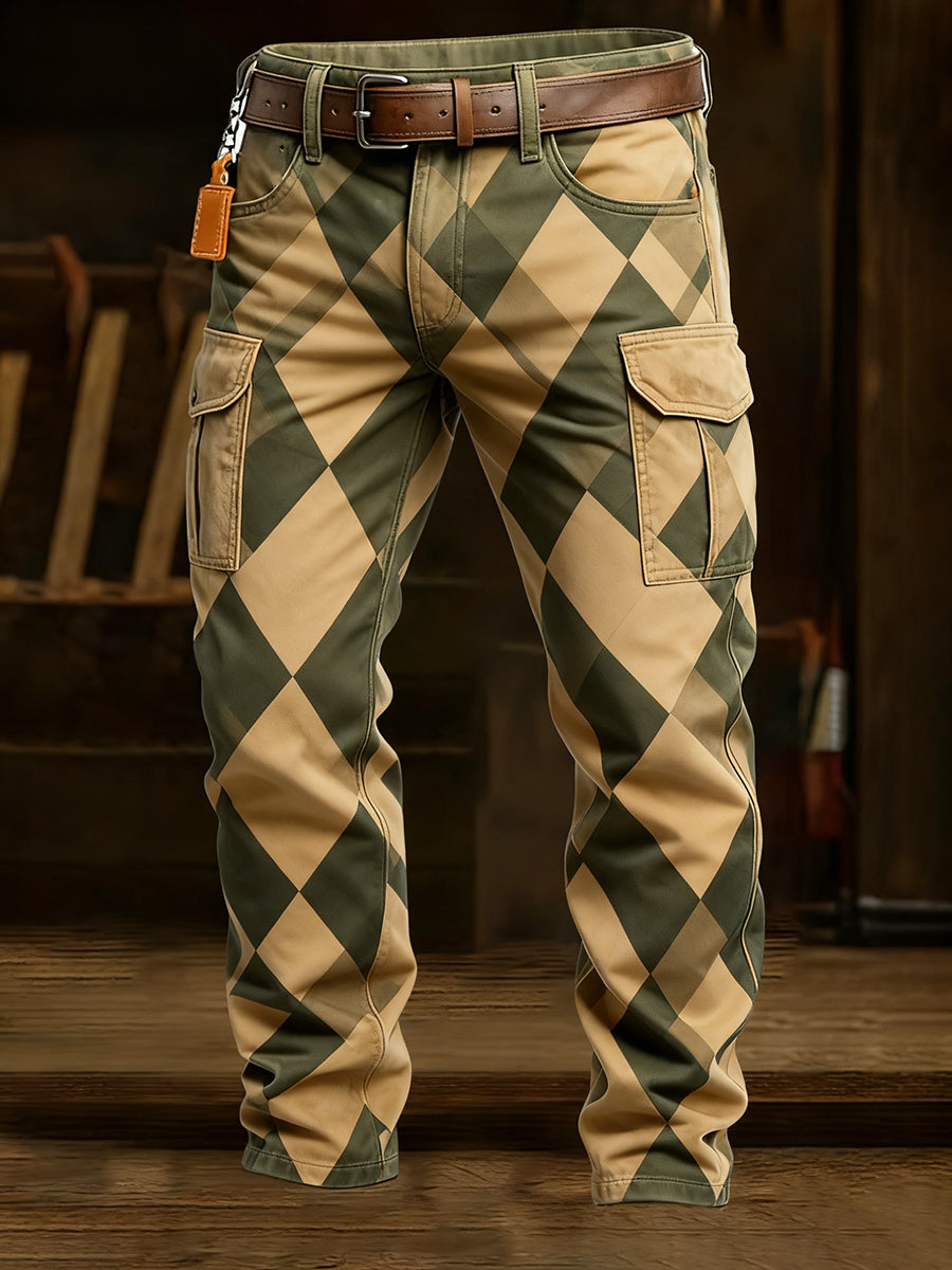 Men's Retro Business Style Casual Work Trousers