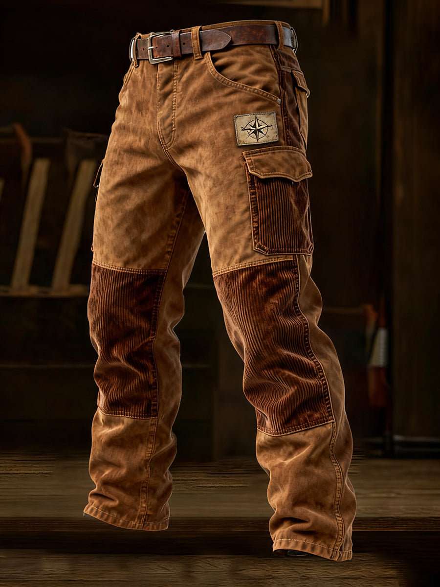 Men's Retro Business Style Casual Work Trousers