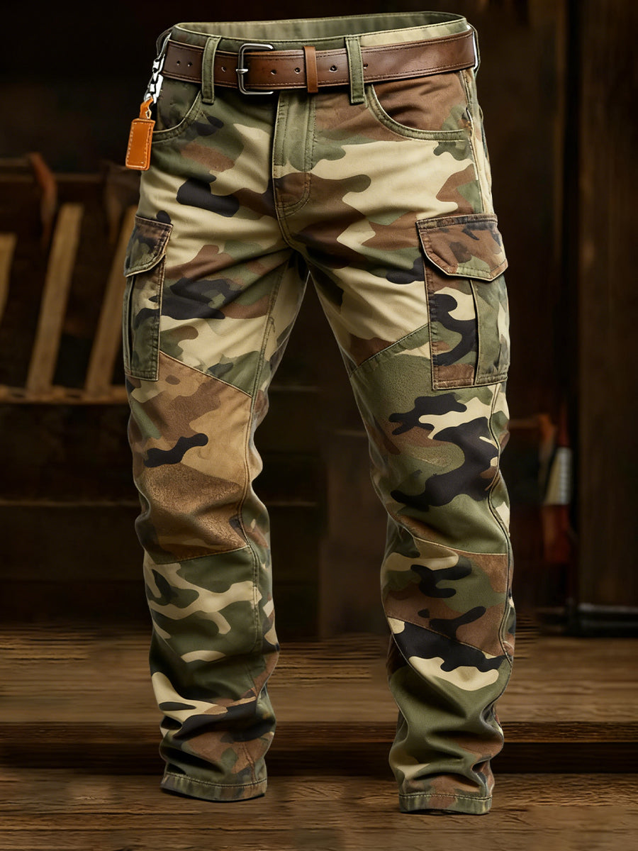 Men's Retro Business Style Casual Work Trousers