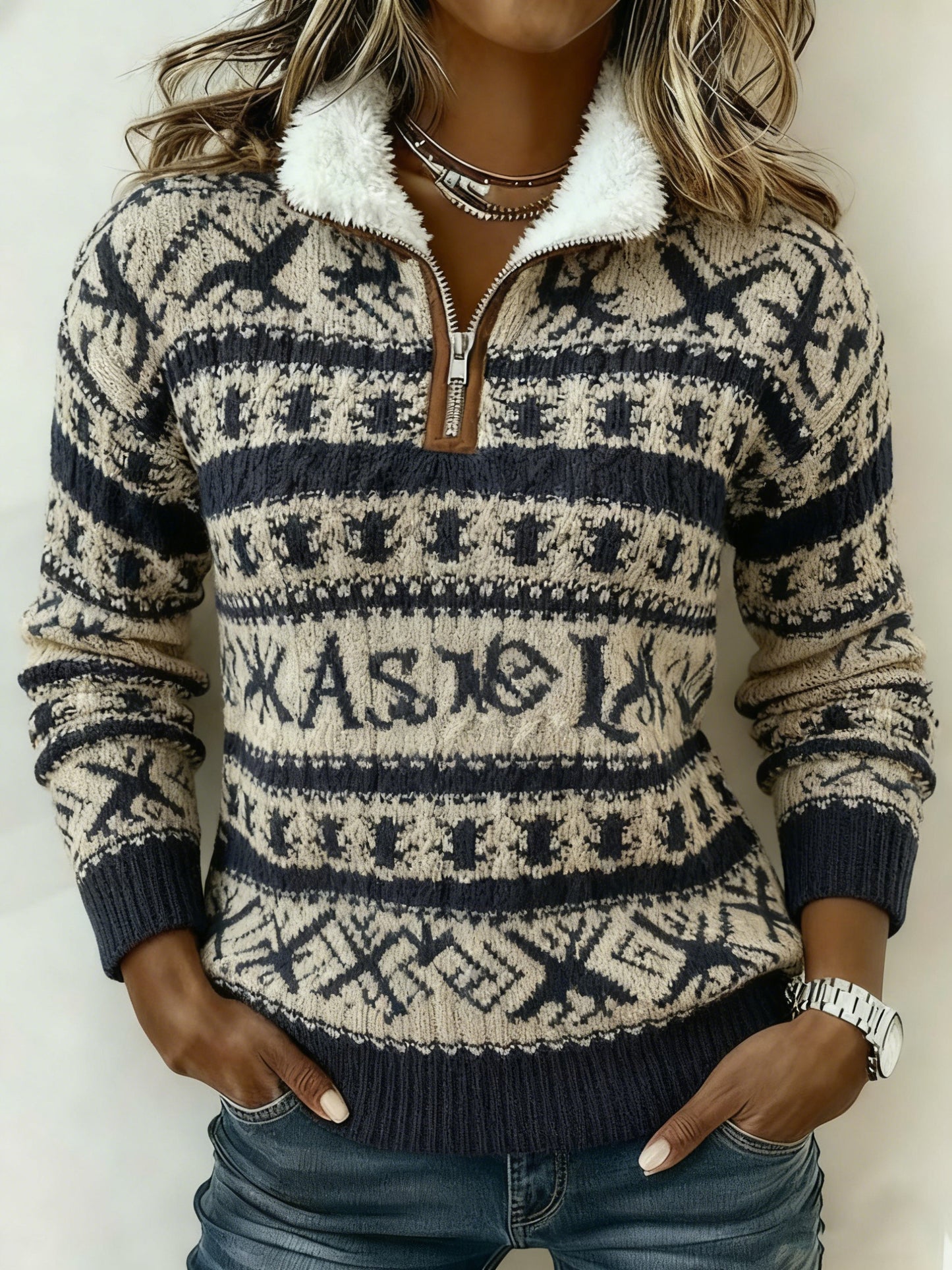 Women's Vintage Printed Sweatshirt