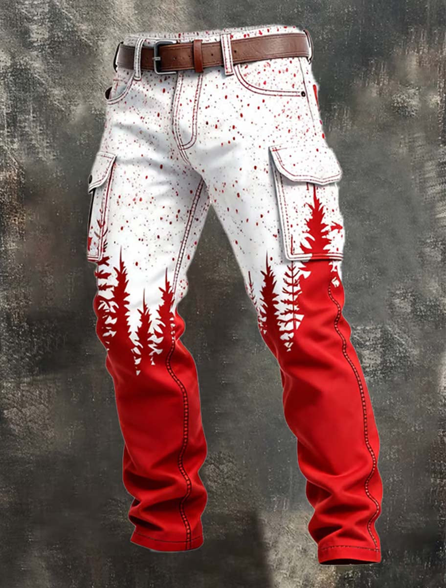 Men's Retro Business Style Casual Work Trousers