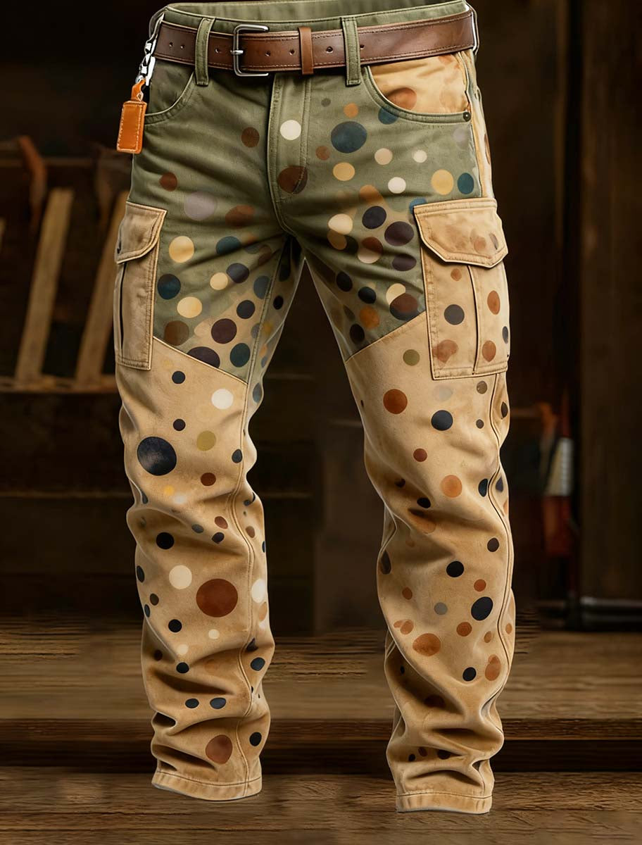 Men's Retro Business Style Casual Work Trousers