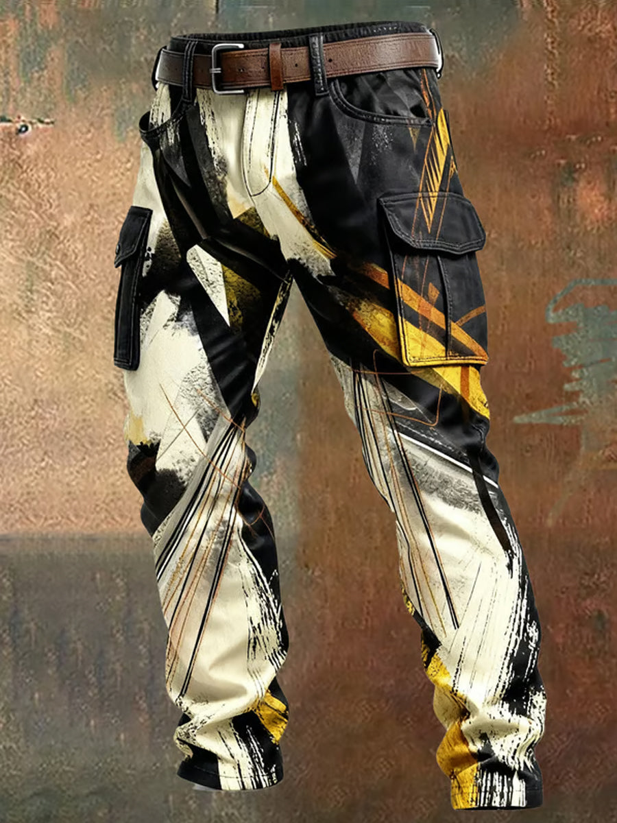 Men's Retro Business Style Casual Work Trousers