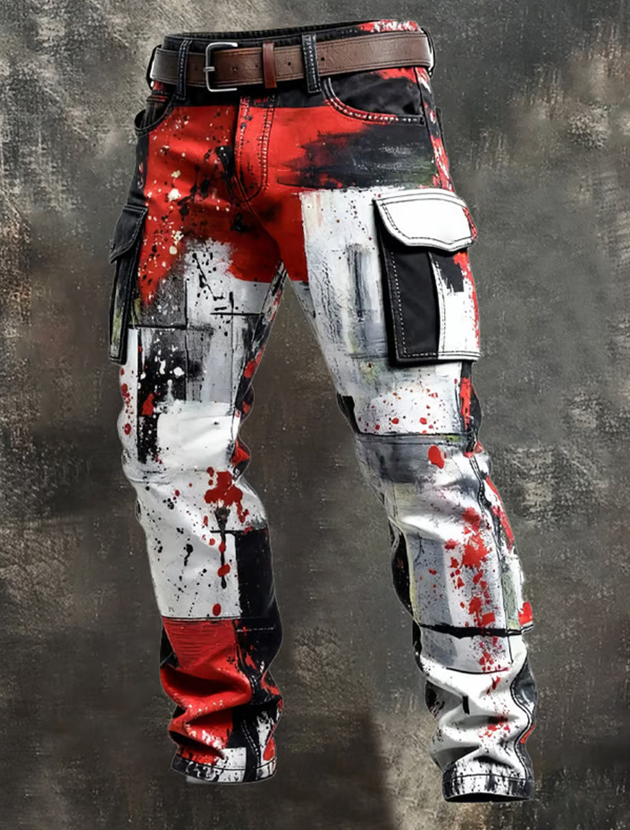 Men's Retro Business Style Casual Work Trousers