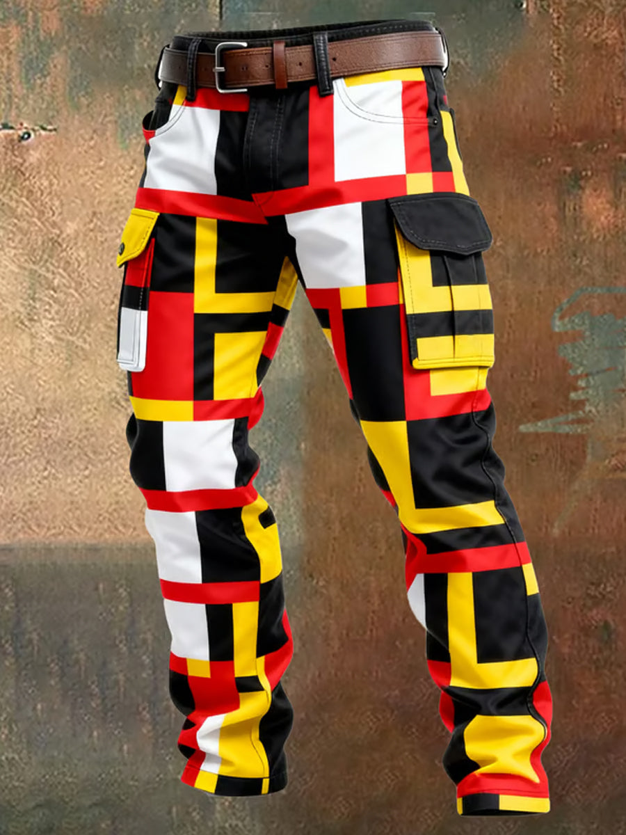 Men's Retro Business Style Casual Work Trousers