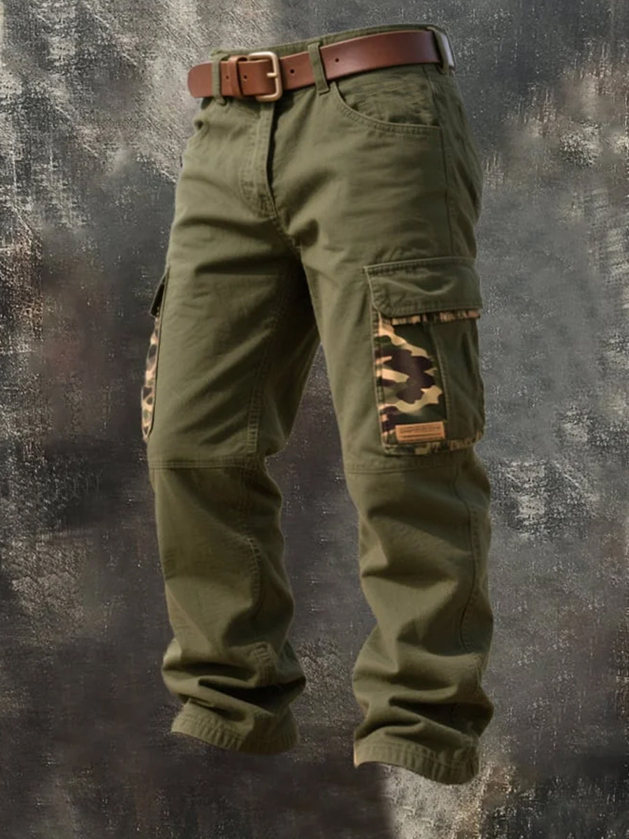 Men's Retro Business Style Casual Work Trousers