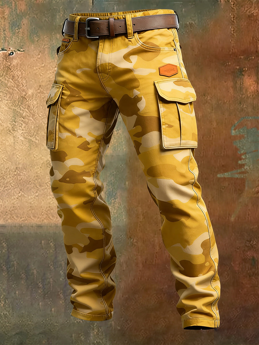 Men's Retro Business Style Casual Work Trousers