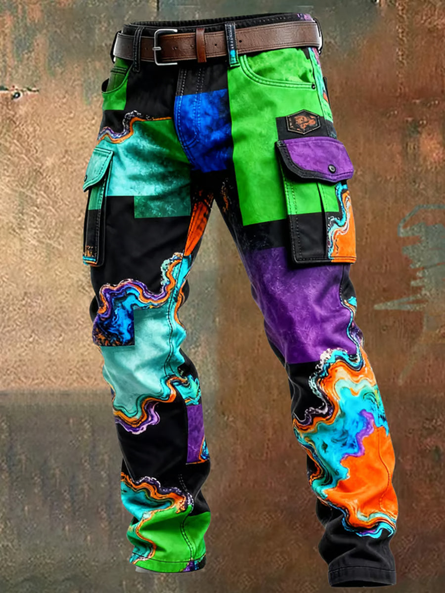 Men's Retro Business Style Casual Work Trousers