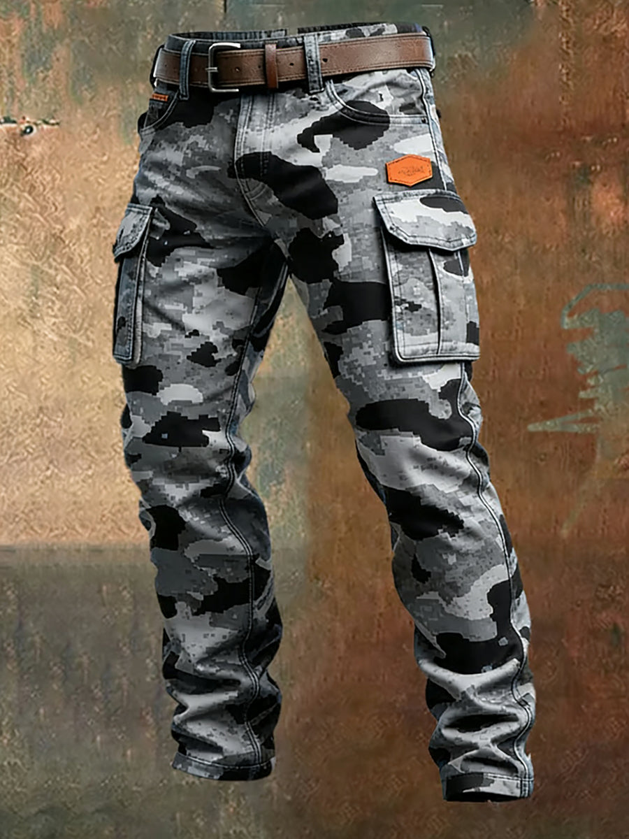 Men's Retro Business Style Casual Work Trousers