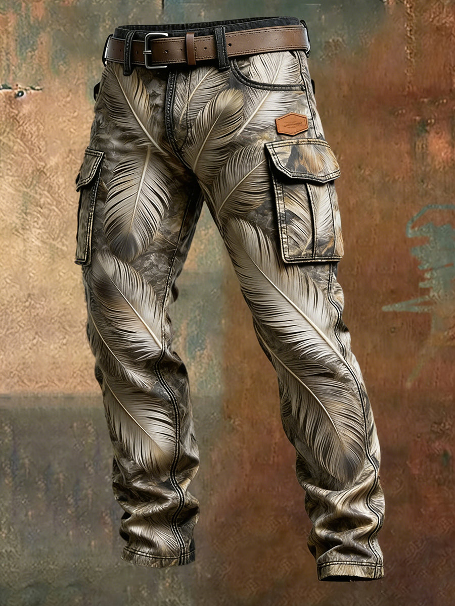 Men's Retro Business Style Casual Work Trousers