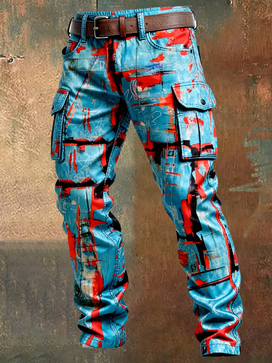 Men's Retro Business Style Casual Work Trousers