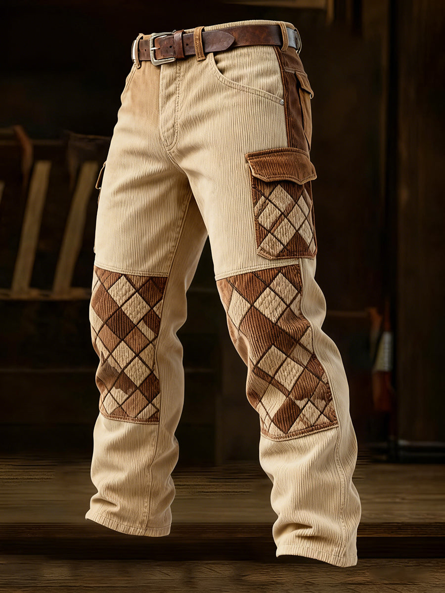 Men's Retro Business Style Casual Work Trousers