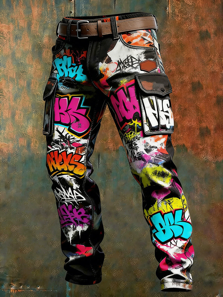 Men's Retro Business Style Casual Work Trousers