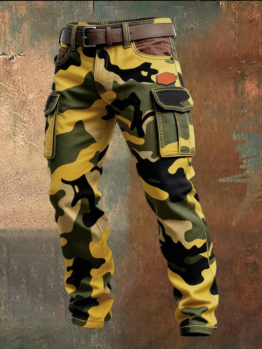 Men's Retro Business Style Casual Work Trousers