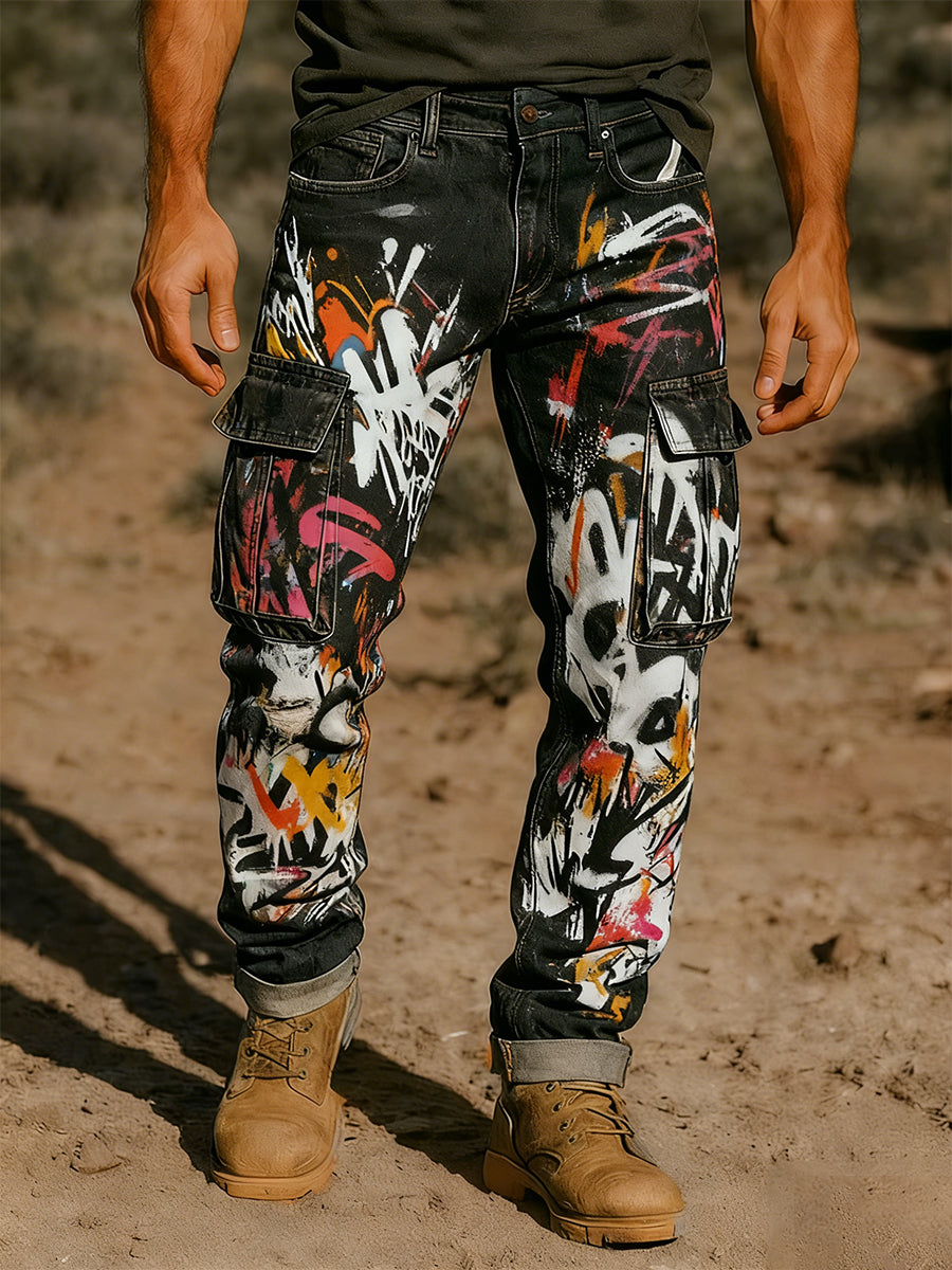 Men's Retro Business Style Casual Work Trousers