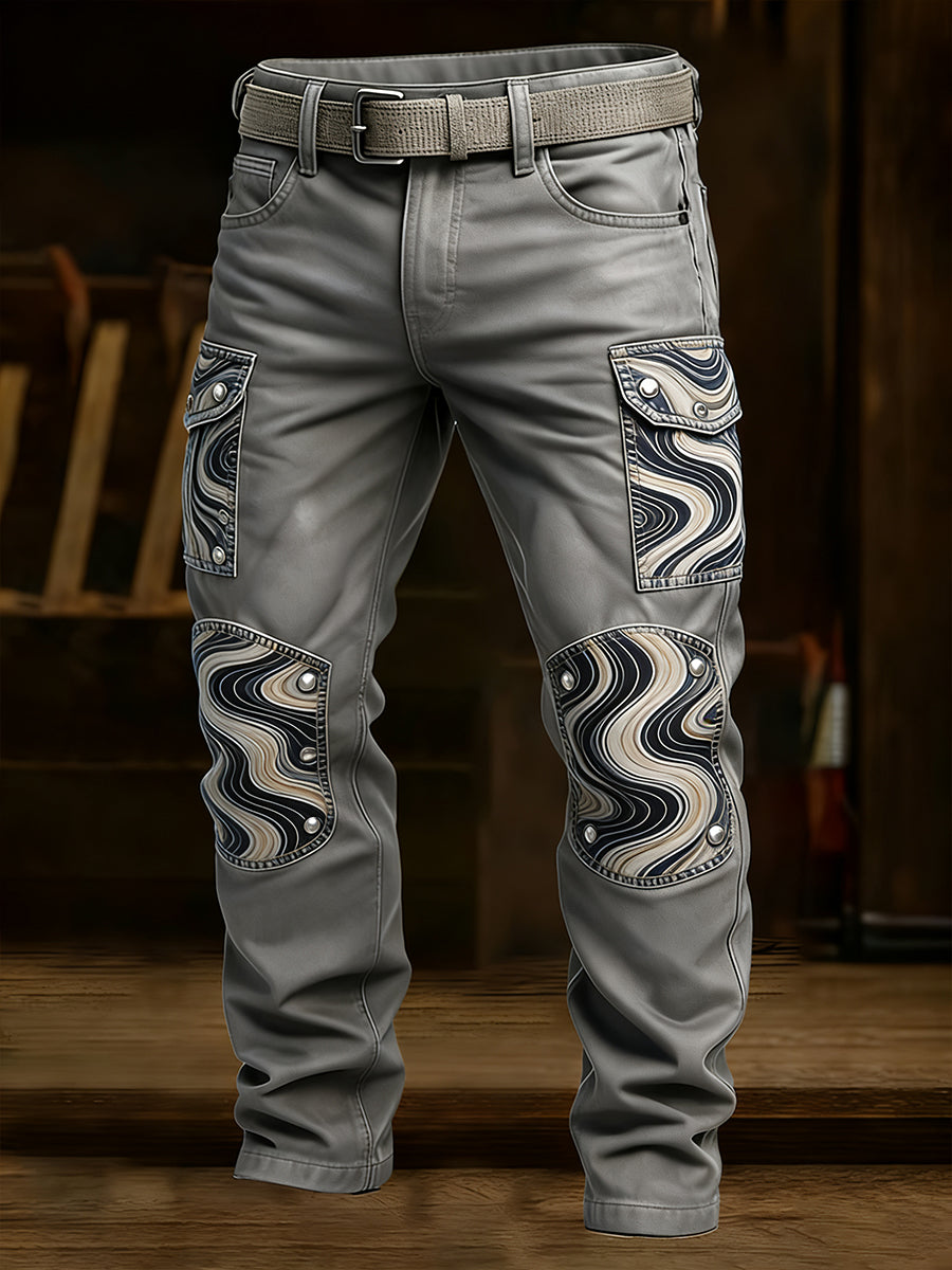 Men's Retro Business Style Casual Work Trousers