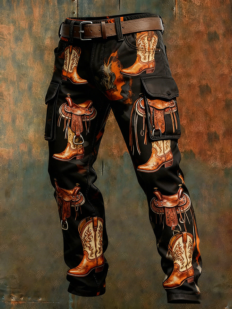 Men's Retro Business Casual Western Work Pants
