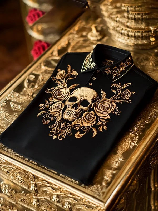Men's Vintage Skull Long Sleeve Shirt
