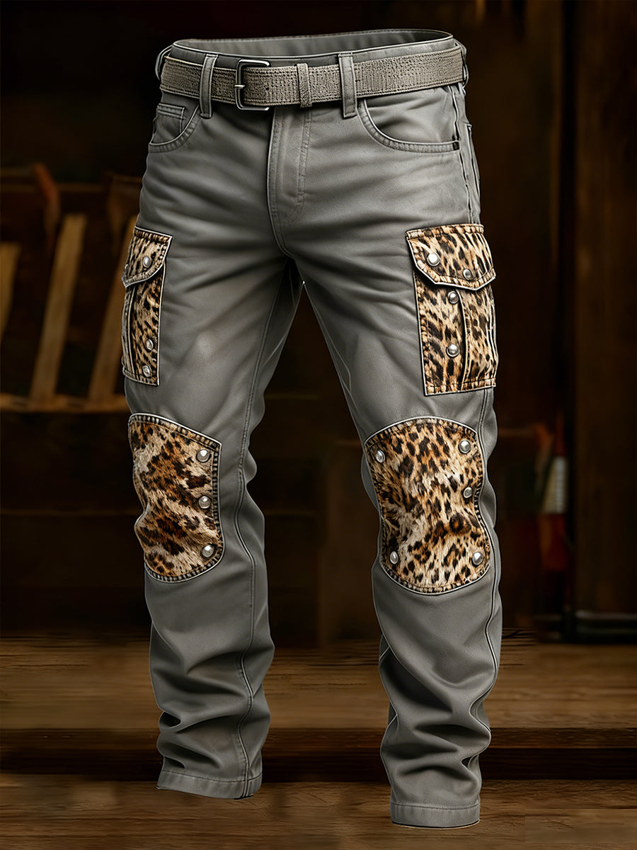 Men's Retro Business Style Casual Work Trousers