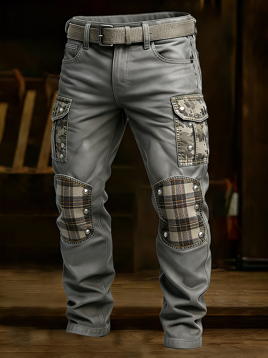 Men's Retro Business Style Casual Work Trousers