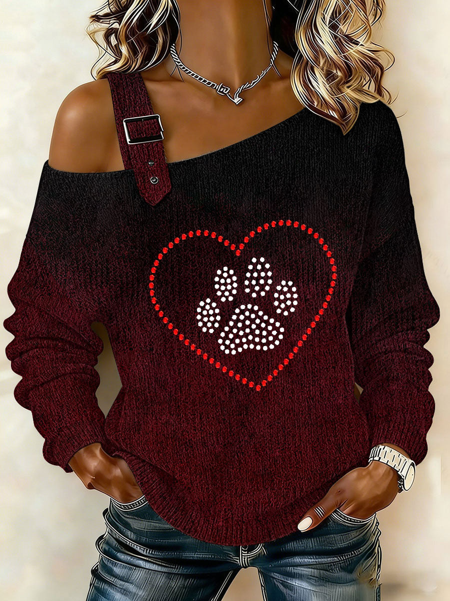Women's Heart Print Casual Top