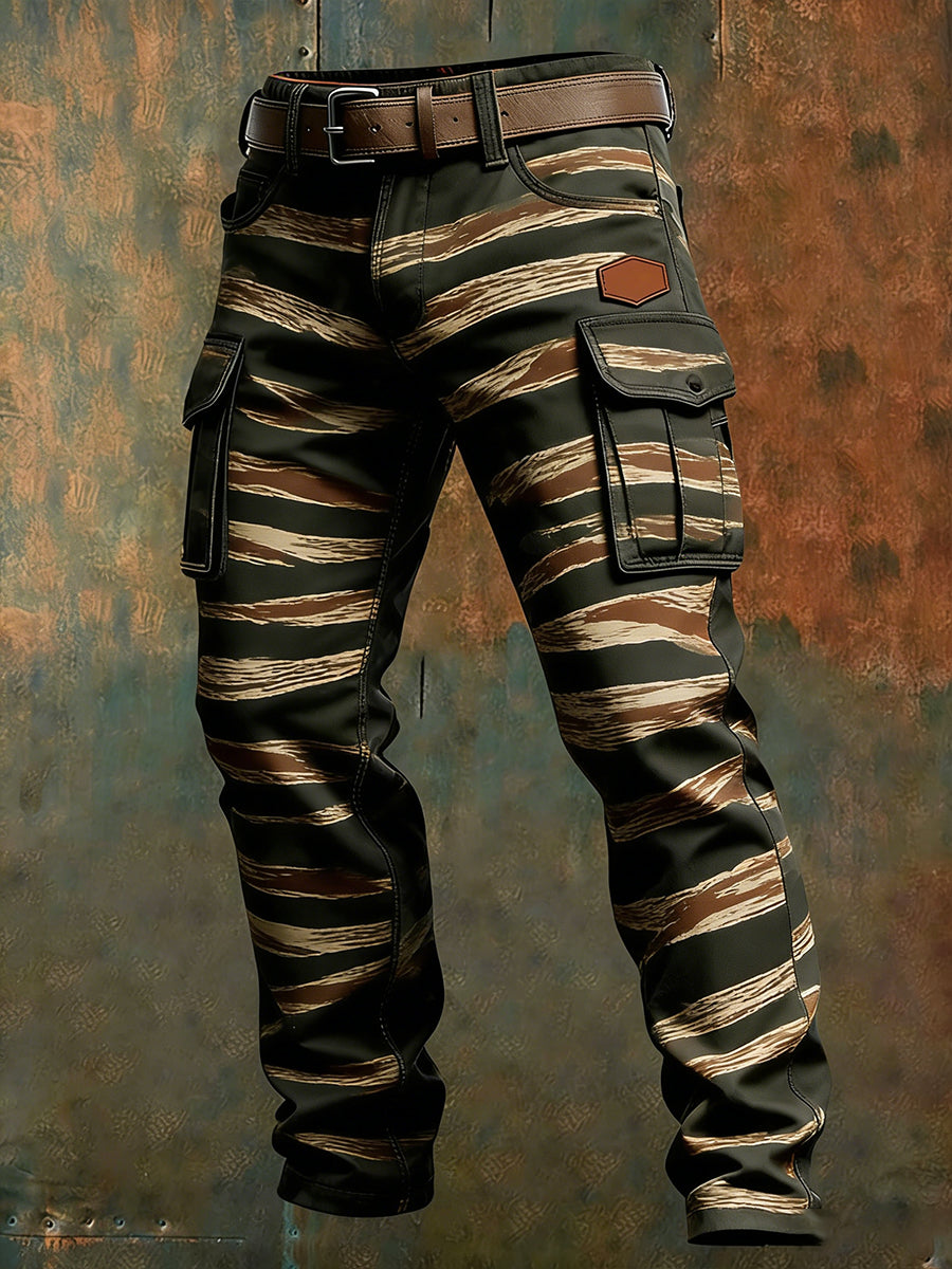 Men's Retro Business Style Casual Work Trousers