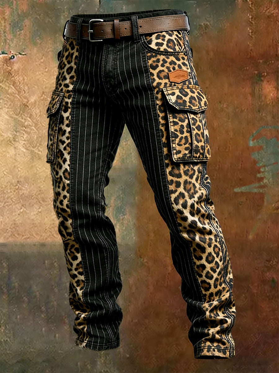 Men's Retro Business Style Casual Work Trousers