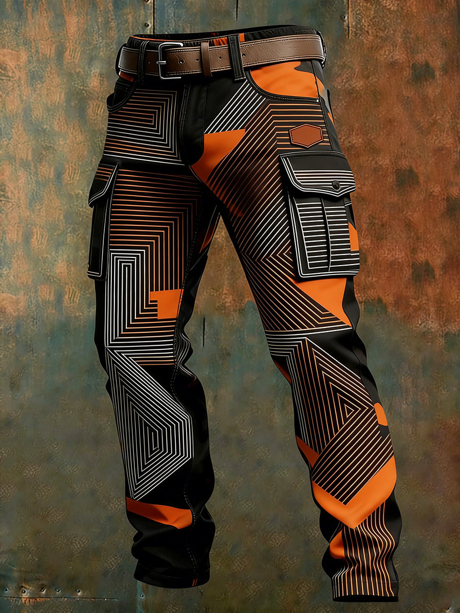 Men's Retro Business Style Casual Work Trousers