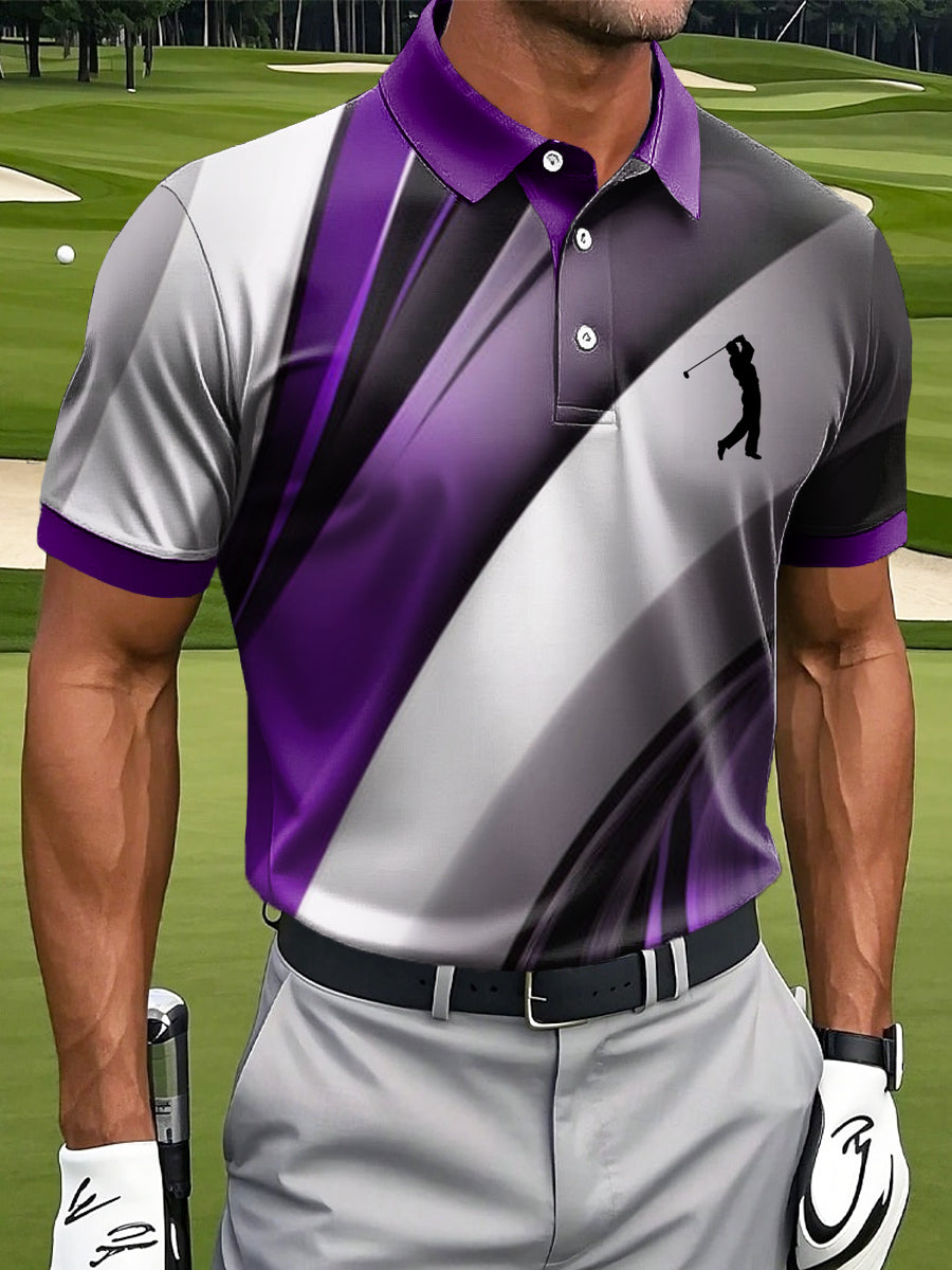 Men's Business Style Polo Collar Casual Short Sleeved Shirt