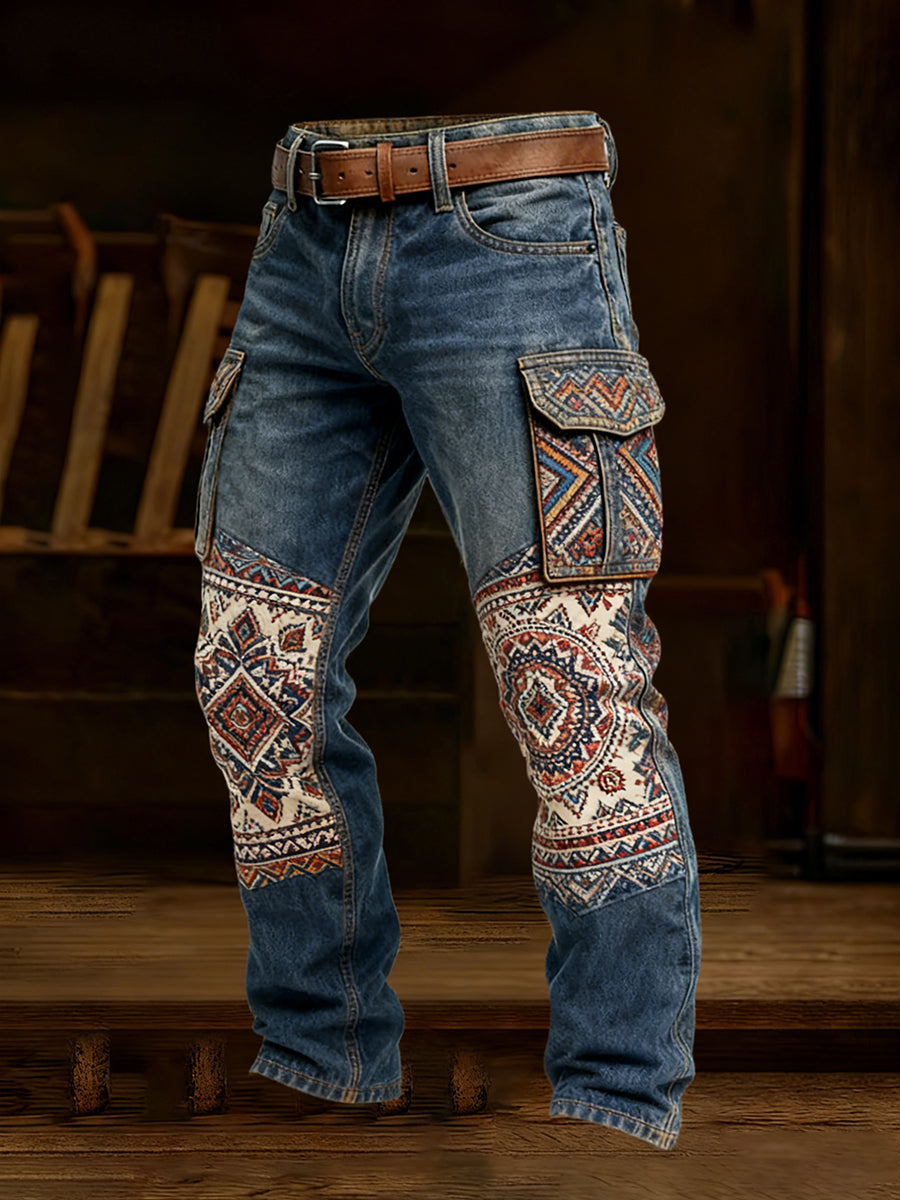 Men's Retro Business Style Casual Work Trousers