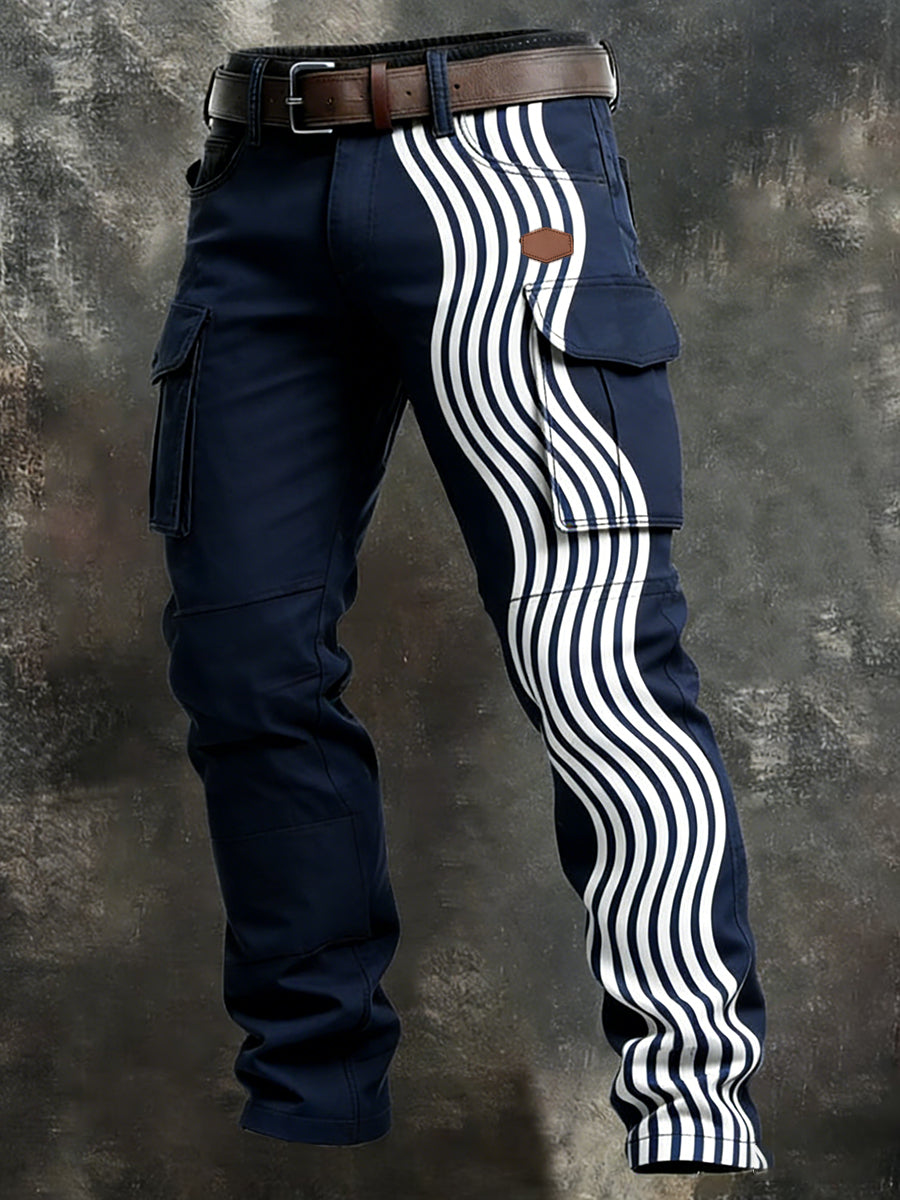 Men's Retro Business Style Casual Work Trousers