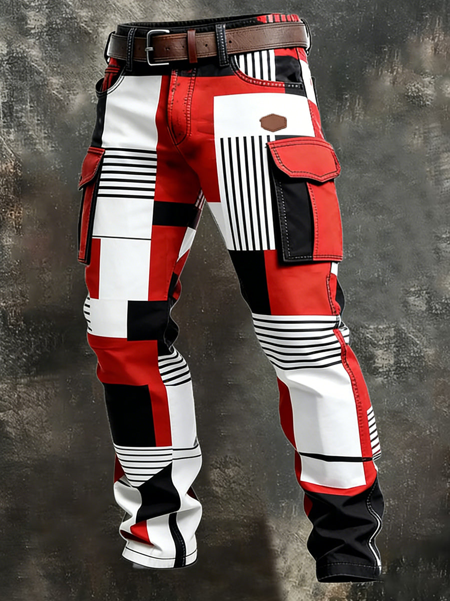 Men's Retro Business Style Casual Work Trousers