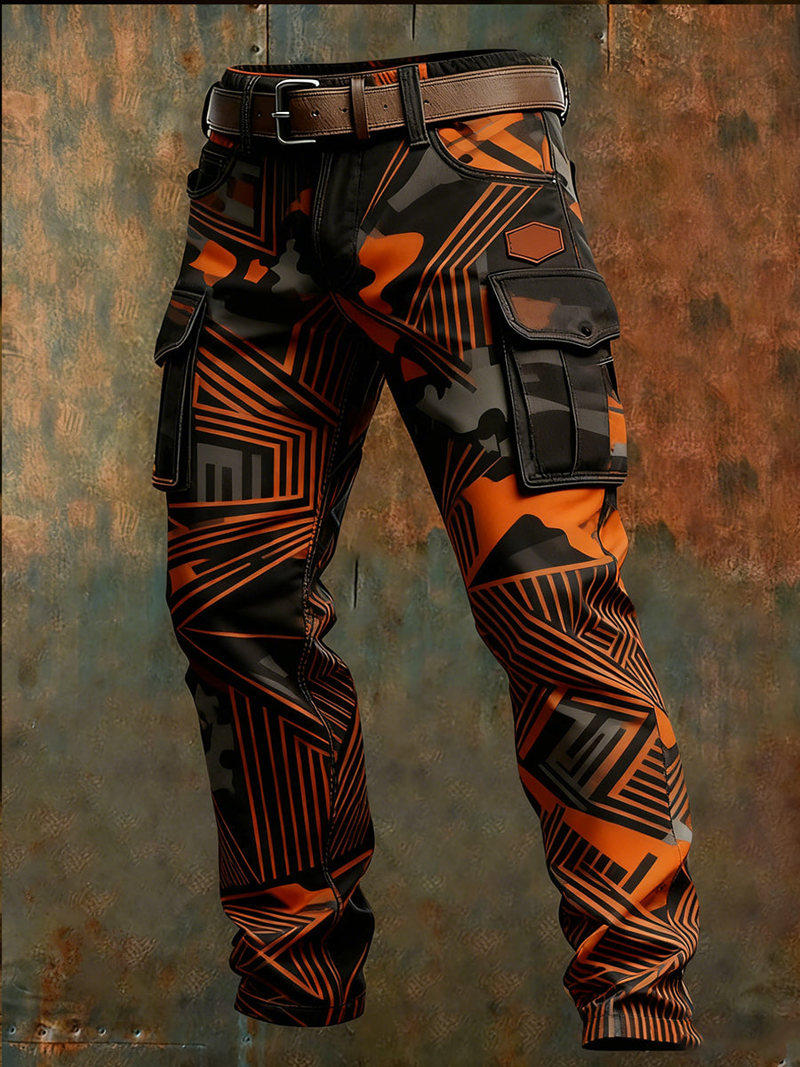 Men's Retro Business Style Casual Work Trousers