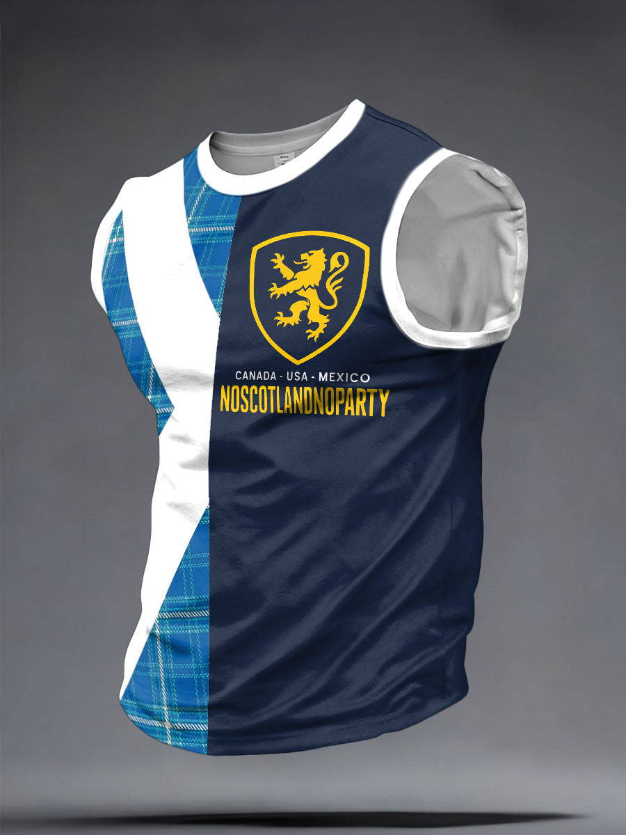 Men's Scotland Football Lover Printed Tank Tops