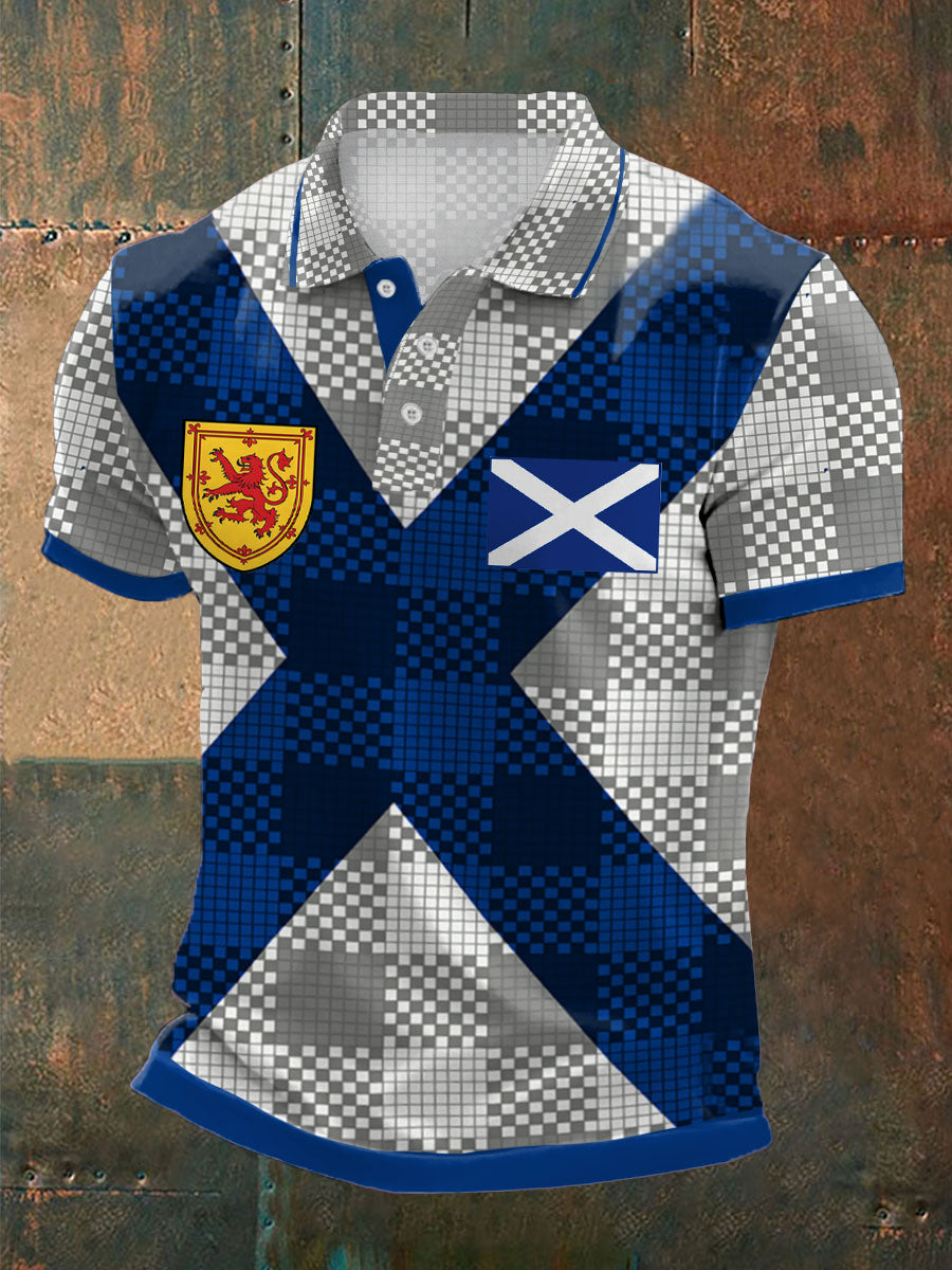 Men's Scotland Football Lover Printed Casual Tops