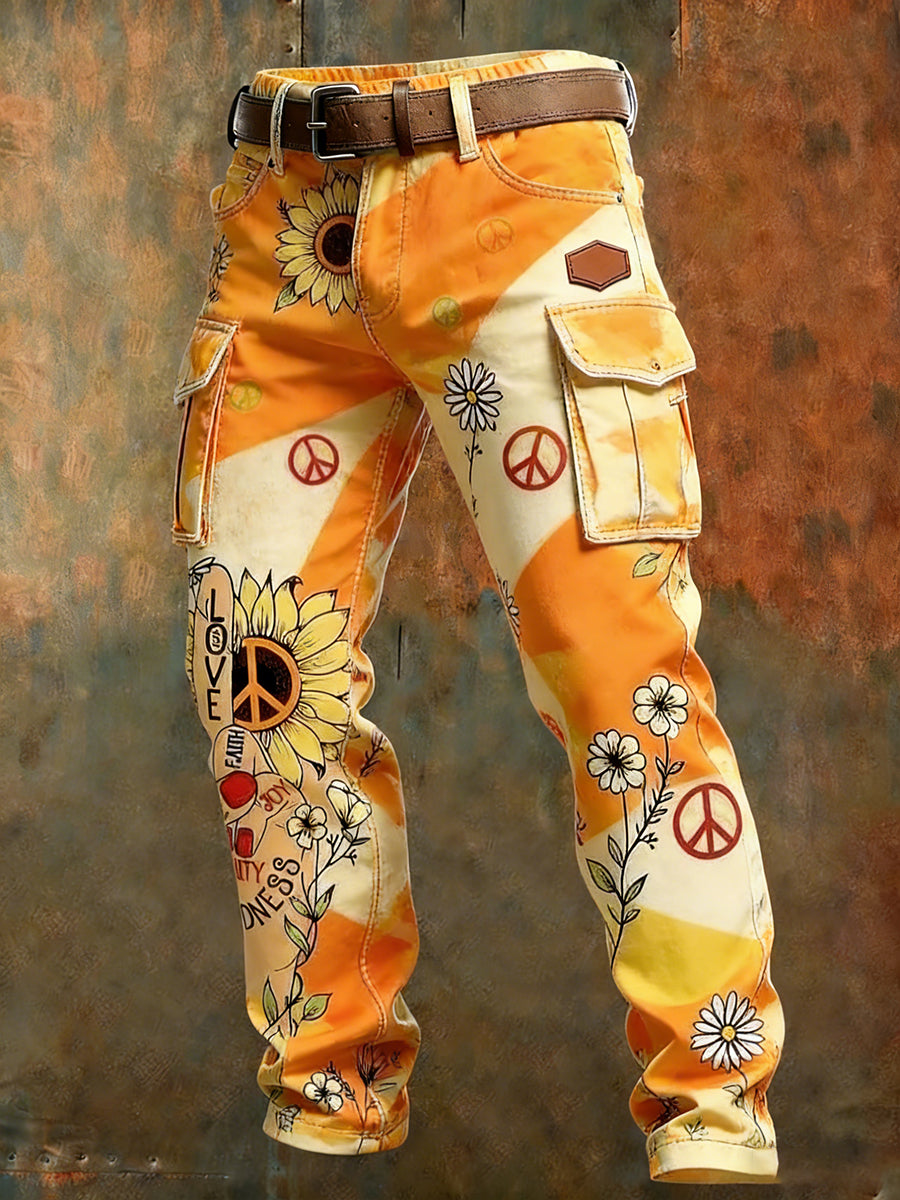 Men's Retro Business Style Casual Work Trousers