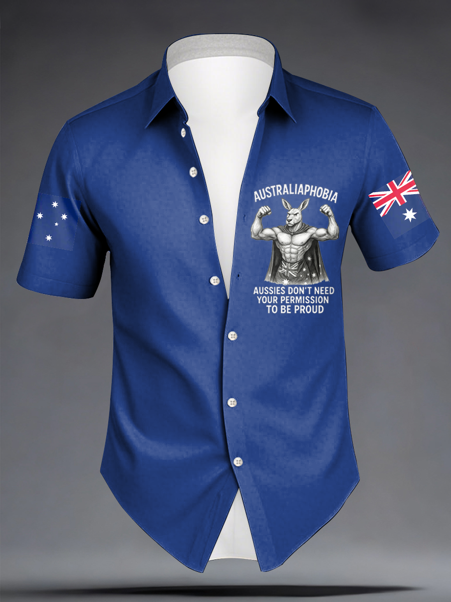 Men's Aussie Flag Proud Printed Shirt