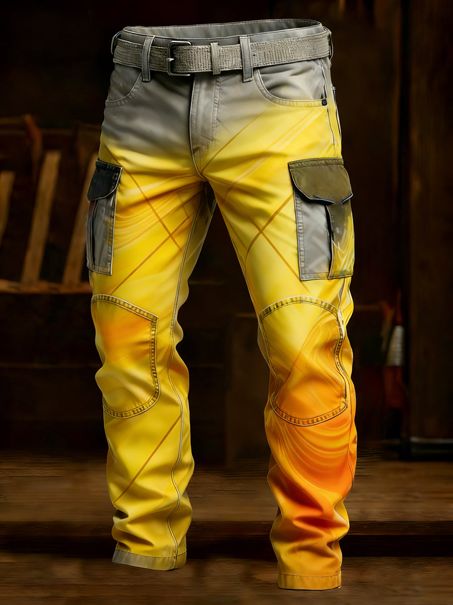 Men's Retro Business Style Casual Work Trousers